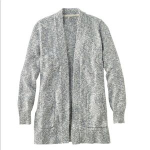 L.L. Bean -Women's Cotton Ragg Sweater, Open Cardigan